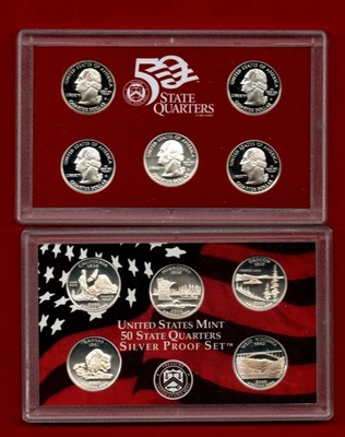 2005 State Quarter Silver Proof Set U.S. Mint Packaging OGP COA - Image 1 of 4