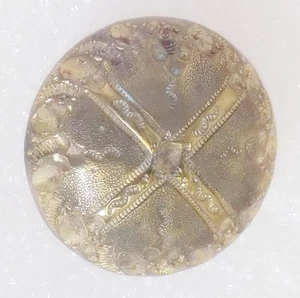 Antique Golden Age Button Paris Back Hand Engraved 1853 - Picture 1 of 4