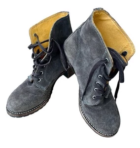 "BOTAS CON CORDONES FRYE SABRINA 77479 ~ GRIS ~ TALLA 8 ~ LIGERAMENTE USADAS ~ TACÓN APILADO DE 2,5""" - Imagen 1 de 6