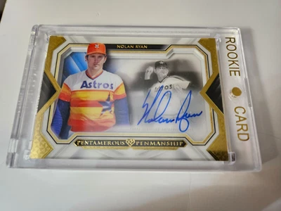2020 Topps Pentamerous Penmanship Clear Autograph Nolan Ryan LE 11/15 PP-NR - Image 1 of 3