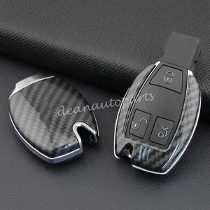 Carbon Fiber Car Key Cover Case For Mercedes-Benz A B C E S G Class W204 W212 - Picture 1 of 7