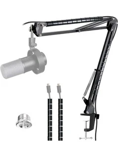 YOUSHARES Boom Arm for Fifine K688/K658/AM8/A6V Mic with Adapter & Cable Sleeve - Picture 1 of 7
