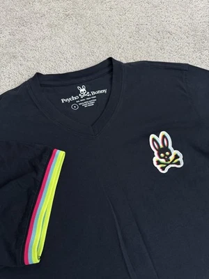 Camisa Psycho Bunny azul cuello en V para hombre 6 Foto 1 de 4