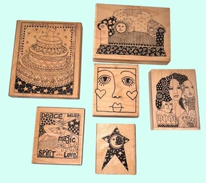 Judikins Paula migliori timbri gomma volti divano stella torta donna mai usati - Foto 1 di 8