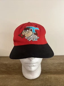 Cappello Snapback Vintage 1993 Taz Nero Rosso Blu Diavolo della Tasmania Looney Tunes Snap Back - Foto 1 di 8