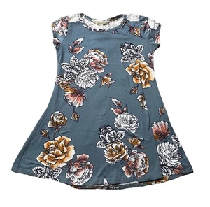 Blumendruck T-Shirt blau kleine Mädchen Größe 6 - Bild 1 von 5