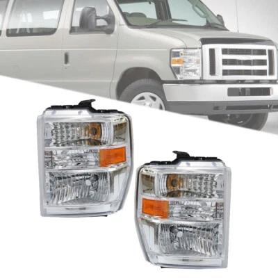 Faros faros diestros+derechos para furgoneta Ford E150 E250 E350 E450 Econoline 2008-2014 Foto 1 de 4
