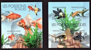 BURUNDI 2012 LES POISSONS ROUGES SEA MARINA FISH FISCH PESCA STAMPS IMPERF MNH - Picture 1 of 1