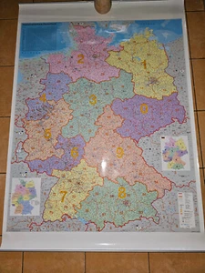 Deutschlandkarte - PLZ-Karte - Postleitzahlenkarte - NEU 1:750000 - Bild 1 von 3