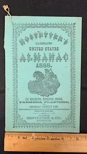 1888 ILLUSTRATED UNITED STATES ALMANAC MERCHANTS/MECHANICS/MINERS/FARMERS 8420 - Picture 1 of 4