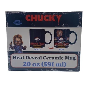 Rare Chucky Heat Reveal Mug - Changes When Hot - Wanna Play - 20 Oz Cup - Sealed - Picture 1 of 8