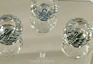 4-Piece Set Swarovski Collectors Society Paperweight Crystal Balls on Stand - Picture 1 of 8