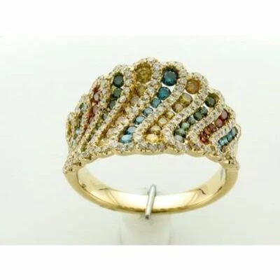 Anillo LeVian Oro Amarillo 14K Diamante Azul Amarillo 1.53 cts Talla 7 Foto 1 de 4
