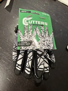 Cutters Football Game Day Super Sticky Grip Receiver Gloves Youth Lg Black Topo - Picture 1 of 4