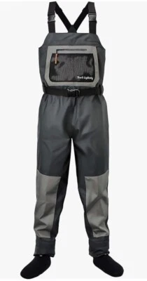 Dark Lightning Breathable Footed Insulated Chest Waders Medium. - Image 1 of 4