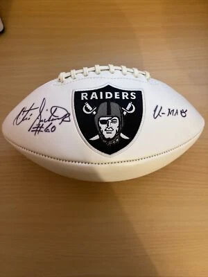 OTIS SISTRUNK Signed Autographed Raiders Football “U-MARS” Inscription Beckett - Image 1 of 4