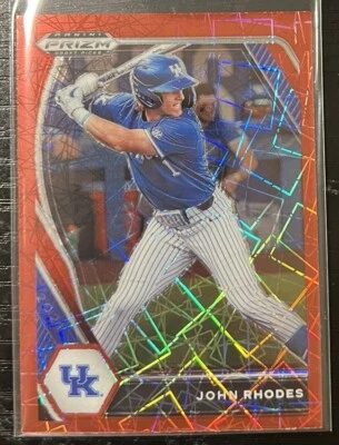 2021 Panini Prizm Draft Picks Red Velocity Prizm John Rhodes #PDP76 Orioles - Image 1 of 2