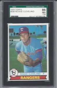 Tarjeta de béisbol 1979 Topps #209 Reggie Cleveland Texas Rangers SGC 7,5 inv#028 - Imagen 1 de 2