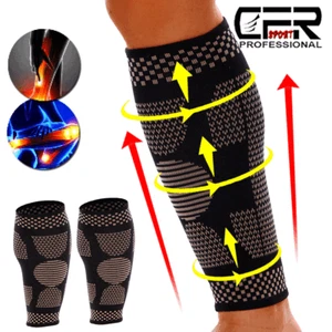 Soccer Shin Splint Guard Calf Compression Sleeve Leg Support Football Men Women - Picture 1 of 18