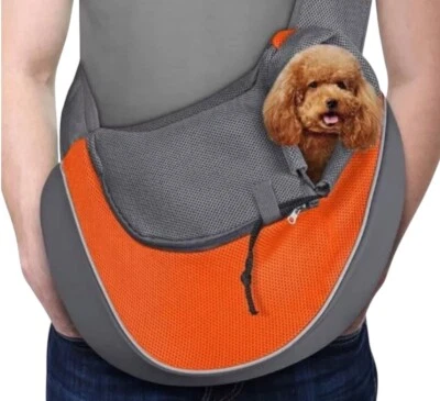 Pet Dog Cat Carrier Backpack Travel Tote Shoulder Bag Mesh Sling Large Up To 8lb - Image 1 of 4