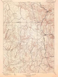1896 Mapa de ratón de Harney Peak Dakota del Sur - Imagen 1 de 3