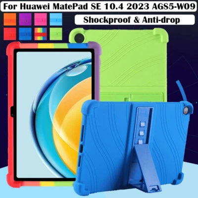 Soft Silicone Stand Cover Case For Huawei MatePad SE 10.4 2023 AGS5-W09 Tablet - Image 1 of 4