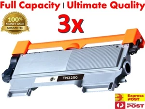 3 X TN2250 Toner for Brother HL2240D HL2242D HL2250DN HL2270DW MFC7360 MFC7362 - Foto 1 di 1