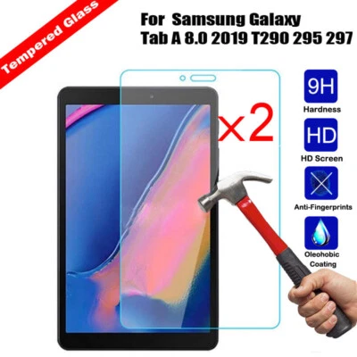 2Pcs For Samsung Galaxy Tab A 8.0 2019 Tempered Glass Screen Protector T290 T295 - Image 1 of 4
