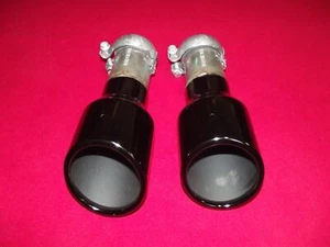 2025 Ram 1500 black chrome 3" exhaust Tips tail pipe Hurricane I6 Turbo OEM - Picture 1 of 4