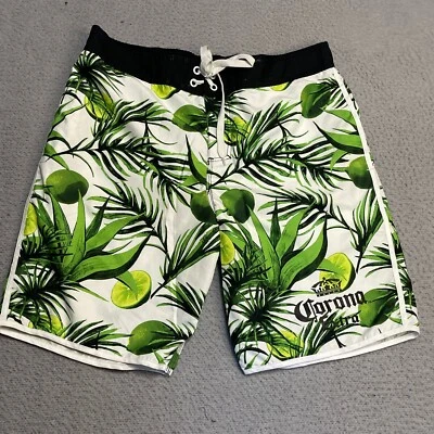 Corona Boardshorts Men's XL Beer Drinks Limes Floral Swim Trunk Summer - Image 1 of 4