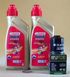 Castrol Power 1 Scooter Öl + Ölfilter APRILIA Scarabeo 125-300ccm ab 2003 - Bild 1 von 1