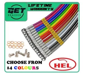 HEL Braided Stainless Brake Hoses Lines for Honda CB500 V - W - X - Y 1997-2000 - Picture 1 of 19