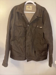 Woolrich Brown Canvas Sherpa Lined Chore Rancher Barn Coat Mens XL - Picture 1 of 5