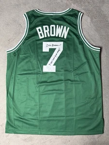 Dee Brown Signed Inscribed Boston Celtics Custom Jersey JSA COA Inscription - Picture 1 of 13