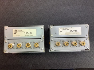 Lote de 2 paneles de paso aislados coaxiales Hammond Manufacturing 104729 RF Foto 1 de 4
