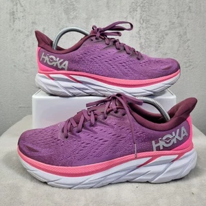 Hoka Clifton 8 Laufschuhe Damen UK 8,5 lila gepolsterte Turnschuhe - Bild 1 von 10