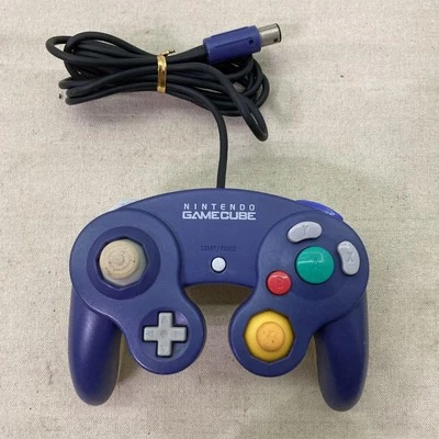 Nintendo GameCube Original Controller Early Model Violet & Clear Wired Used - Image 1 of 4