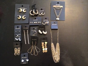 20 New Pieces Jewelry Earrings Necklace Pierced SAKS Outlet Off Fifth - Picture 1 of 5