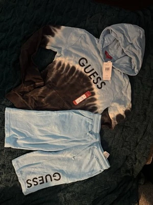 Guess kids Boys Sweatshirt And Shorts Set Size 12 New With Tags - Image 1 of 4