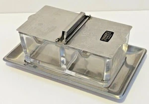 Servidor de Acondicionamiento Doble Tapa MCM Fraser Vidrio e Acero Inoxidable Alemania Cromargen - Imagen 1 de 10