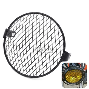 6.5'' Universal Motorcycle Headlight Mesh Grill Cover Protector For Cafe Racer - Picture 1 of 11