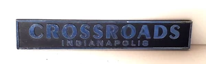 Vintage Crossroads Auto Car Dealer Indianapolis, IN Metal Emblem Badge -GL379 - Picture 1 of 3
