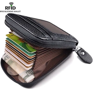 Tarjeta De Cuero Para Hombre Con Cartera De Almacenamiento Regalo EE. UU. STOCK - Imagen 1 de 9