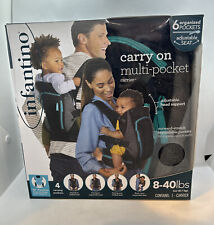 Infantino 4 Way Carry On Multi Pocket Infant Carrier in Grey and Black 8 - 40 lb