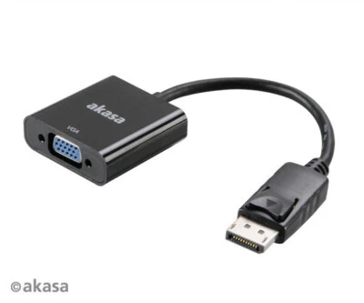 Akasa AK-CBDP04-20BK DisplayPort to VGA Converter 20cm - Image 1 of 3