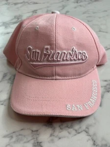 San Francisco Pink & White Back Hat Acrylic Baseball Cap Women's - Picture 1 of 9