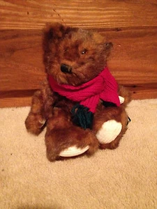 MTY International Stuffed Plush Soft Dark Brown Teddy Bear - Picture 1 of 7
