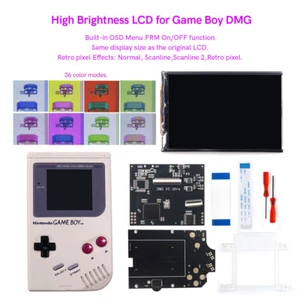 Luz de fondo LCD V3 IPS moderna de tamaño completo precortada para Game Boy DMG GB DMG - Imagen 1 de 30