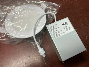  LED Driver with 4" LED Light Module 5000K White Trim, dimmable, damp locations - Picture 1 of 8