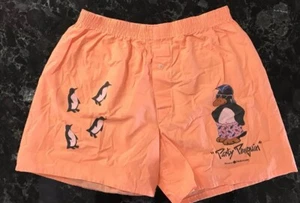 Vintage Boxer Shorts Novelty Penguins 100% Cotton Size Large 38 - 40 USA - Picture 1 of 5